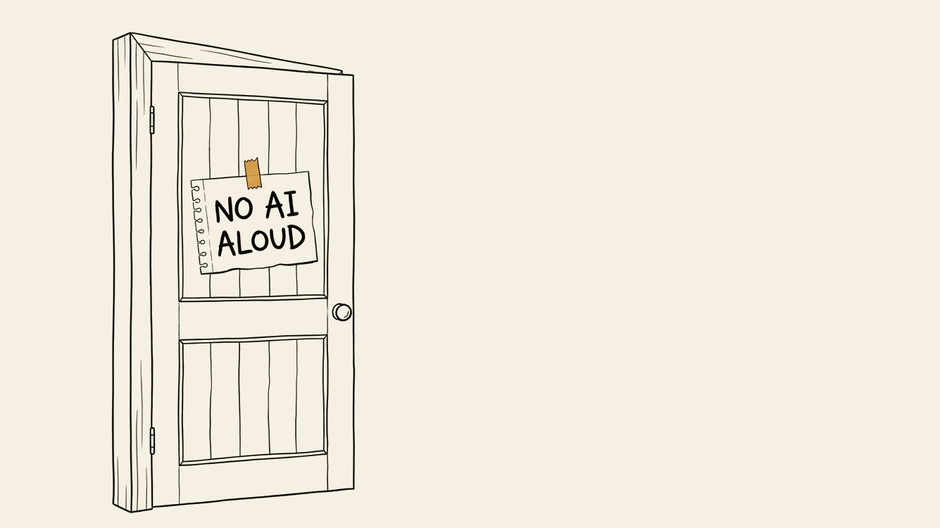 Editorial illustration: a solid, grounded door in the center of an otherwise empty room &mdash; signifying that AI crawlers either find a real entry point or they don't.